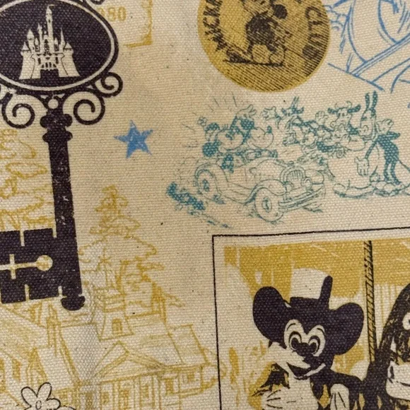 Disney Cream and Brown Mickey Print Crossbody Bag - Picture 9 of 16